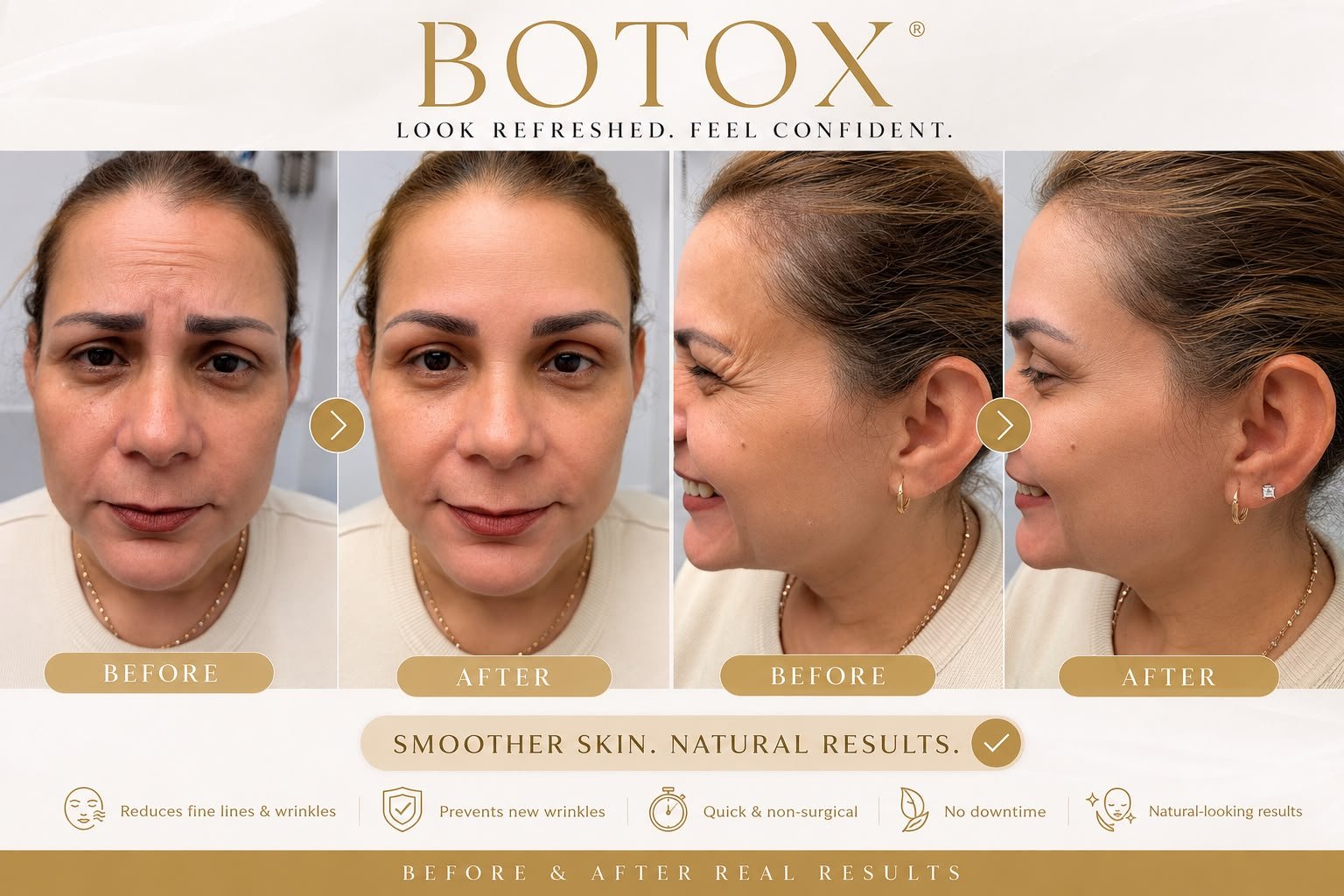 Botox before and after — patient 3